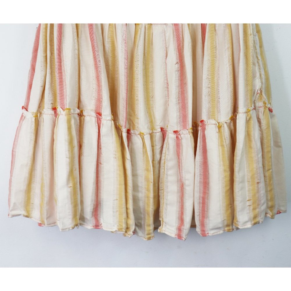 NWT Free People Do It Again Frayed Trim Mini Dress Fresh Almond Stripe Small - Picture 11 of 14